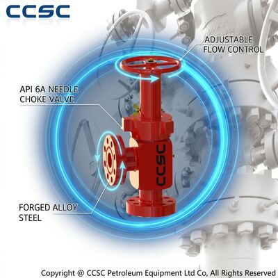 Carburo di tungsteno Trim regolabile Choke Valve Servizio sabbia abrasiva API 6A 2 1/16 pollici 15000psi resistente alla corrosione