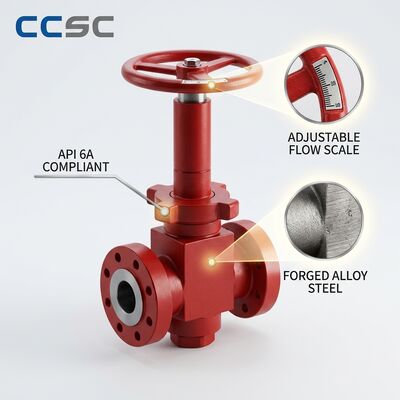 Valvola d'aria regolabile ad azionamento idraulico API 6A Controllo remoto del flusso 10000psi Feedback sulla posizione di sicurezza