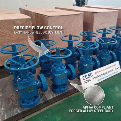 Valvola d'aria regolabile ad azionamento idraulico API 6A Controllo remoto del flusso 10000psi Feedback sulla posizione di sicurezza